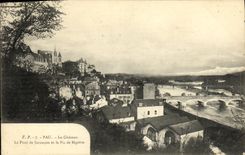 VINTAGE POSTCARD Pau the Jurancon Castle and the Peak of Bigorre