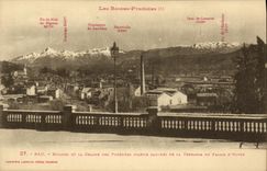 VINTAGE POSTCARD Pau Bizanos And the Chain Of the Pyrenees of the terrace of the palate D winter