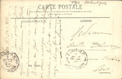 VINTAGE POSTCARD Pau the Palate D winter and statue of D Artagnan