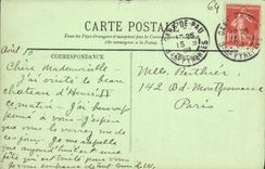 VINTAGE POSTCARD Pau the Castle the Large Reception room