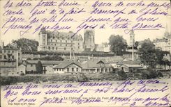 VINTAGE POSTCARD Pau the Castle Seen from of the Bridge of Jurancon