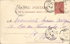 VINTAGE POSTCARD Pau the Castle Seen from of the Bridge of Jurancon