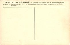 VINTAGE POSTCARD Pau the Castle Extremely Heavy Strong Bridge levis D a door D entered of the Pyrenean museum