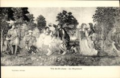 VINTAGE POSTCARD Life of Jean the Pau Baptism