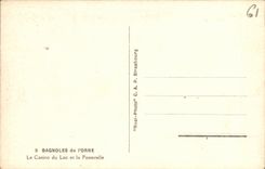 La POSTAL de la VENDIMIA Bagnoles de L adorna el casino del lago y de la pasarela