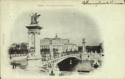 VINTAGE POSTCARD Paris Bridge Alexandre and Grand Palais