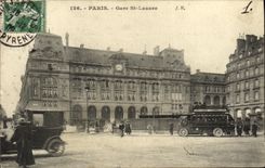 VINTAGE POSTCARD Paris Gave St Lazare