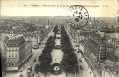 VINTAGE POSTCARD Paris Panorame Towards the Boulevard Richard Lenoir