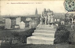 CPA Paris Square du Pere Lachaise Le destin
