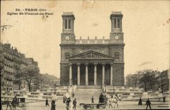 CPA Paris Eglise St Vincent Paul