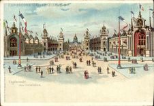 CPA Paris Esplanade des Invalides Exposition universelle 1900