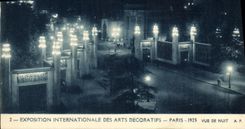 CPA Paris Exposition Internationale Des Arts Decoratifs 1925 Vue de nuit