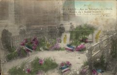 POSTAL Paris de la VENDIMIA Arc de Triomphe de L Etoile tumba del soldado desconocido