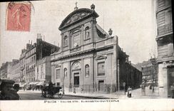 CPA Paris Eglise Ste Elisabeth Du temple