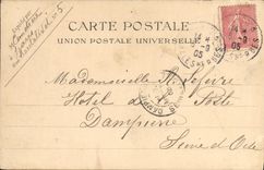 VINTAGE POSTCARD Paris Police headquarter the bridge with the Notre Dame double