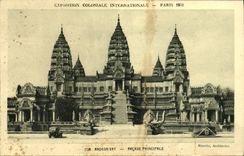 CPA Paris Exposition Coloniale Internationale 1931 Angkor Vat Facade principale