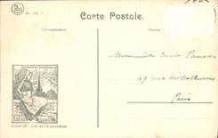 Feria de mundo de la POSTAL de la VENDIMIA del panorama 1905 de Lieja de Fragnee