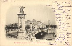 CPA Paris Exposition Pont Alexandre et Grand Palais