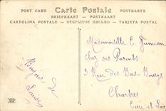 VINTAGE POSTCARD Paris Town hall Goes to the flowers