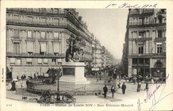 VINTAGE POSTCARD Paris Rules of Louis XIV Street Etienne Marcel