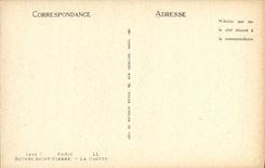 VINTAGE POSTCARD Paris Public garden Saint Pierre the Cave