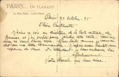 CPA Paris En Flanant Le petit palais