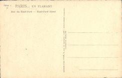 VINTAGE POSTCARD Paris While Strolling Street Top Paves Goats Dog