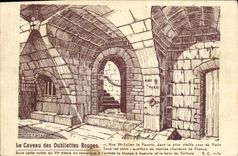 VINTAGE POSTCARD the Vault Oubliettes Wheels Street St Julien the Poor one