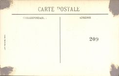 VINTAGE POSTCARD After the Passage of the German Troops L Interior of L Church of Barcy