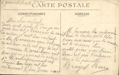 VINTAGE POSTCARD Arvilliers Entered of the villaeg Militaria