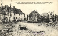 CPA La Grande Guerre Aspect de La Bassee Militaria 