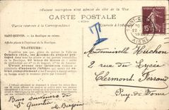 Saint Quentin de la POSTAL de la VENDIMIA la basilica de Militaria