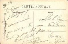 VINTAGE POSTCARD Gourgancon Fere Champagne Houses of the main street burned by German Militaria