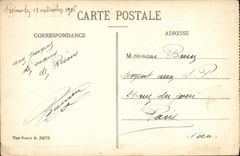 VINTAGE POSTCARD Rheims In Its Years Of Militaria Bombardment Places Royal Angle of the Ceres Streets and L Militaria university