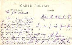 VINTAGE POSTCARD L Spine Close to Trawl nets On the Marne Village Entirely In Ruins Except L Militaria Church