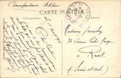 VINTAGE POSTCARD Morains the main street after the Militaria bombardment