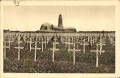 VINTAGE POSTCARD National Cemetery And Ossuary De Douaumont Militaria