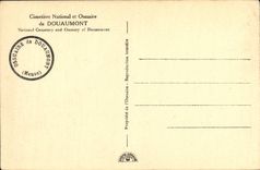 VINTAGE POSTCARD National Cemetery And Ossuary De Douaumont Militaria