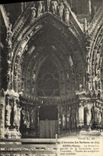 VINTAGE POSTCARD Rheims the Gate Of Left Of the Cathedral After L sets fire to
