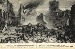 VINTAGE POSTCARD the Germans huntings of the Village De Louppy the Castle By the Militaria French