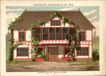 CPA Exposition Universelle 1878 Amerique Anglaise