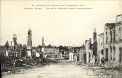 VINTAGE POSTCARD Sermaize the Street Of Way After the Militaria Bombardment