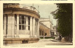 VINTAGE POSTCARD Wiesbaden Kurhaus put Gartenterrasse