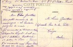 CPA Gerbeviller Un Coin du Village Incendie Militaria