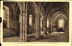 Paladar de Avignon de la POSTAL de la VENDIMIA de los papas el interior bien del cuarto de las grandes audiencias