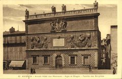 aguila de Avignon de la POSTAL de la VENDIMIA y familia Mint viejas del dragon de Borghese