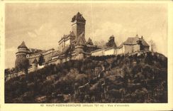 VINTAGE POSTCARD High Koenigsbourg Seen D together