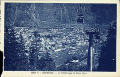 VINTAGE POSTCARD Chamonix Teteferique de Plan Praz