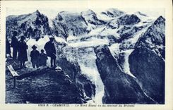 VINTAGE POSTCARD Chamonix the Mont Blanc seen of the Summit of Brevent