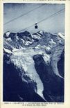 VINTAGE POSTCARD Chamonix the Teleferic of Praz Plan in Breven and Solid mass in Mont Blanc